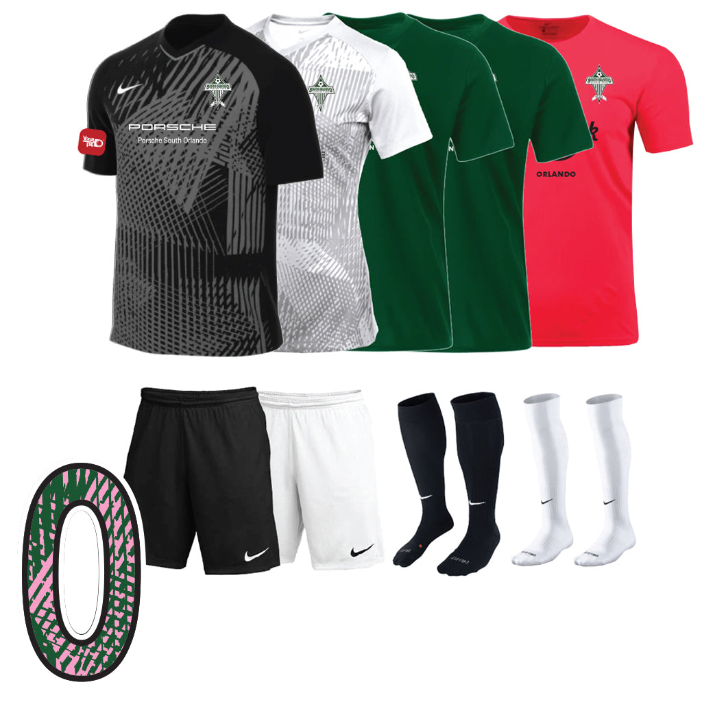 South Orlando SC - Girls Field Player Kit 24-26 - Mandatory - Additional Items Can Be Added Before Checkout