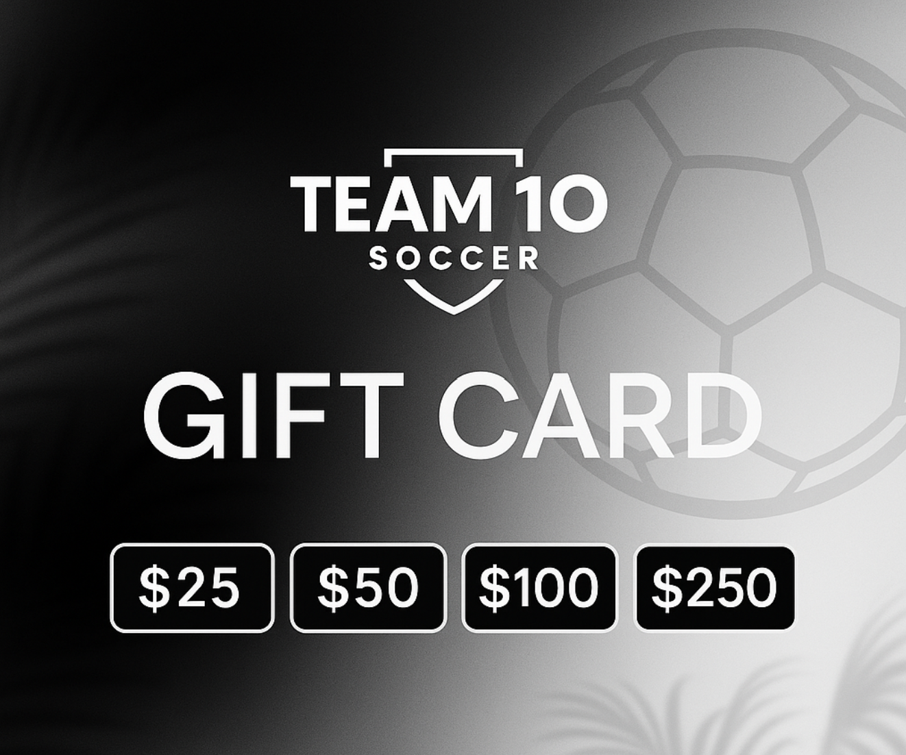 Team 10 Soccer Gift Card