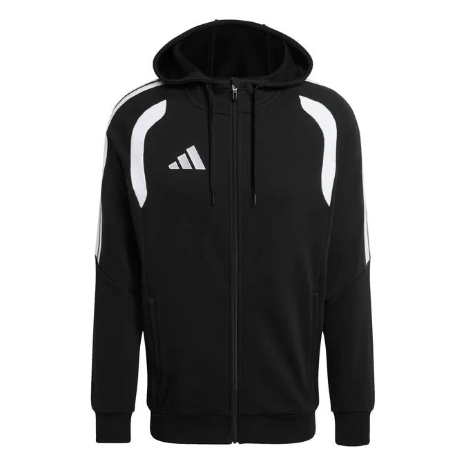 Adidas - Tiro 26 League Sweat Full Zip Hood- Black - with logo
