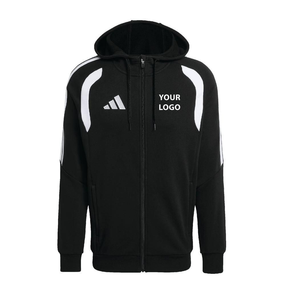 Adidas - Tiro 26 League Sweat Full Zip Hood- Black - with logo