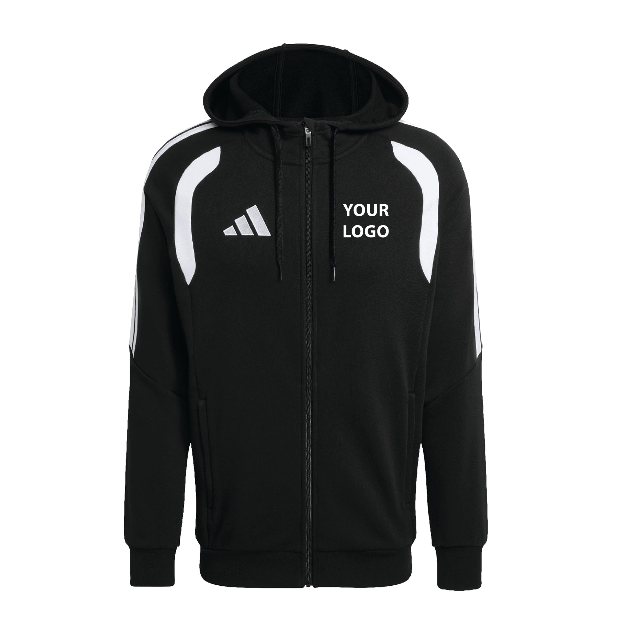 Adidas - Tiro 26 League Sweat Full Zip Hood- Black - with logo