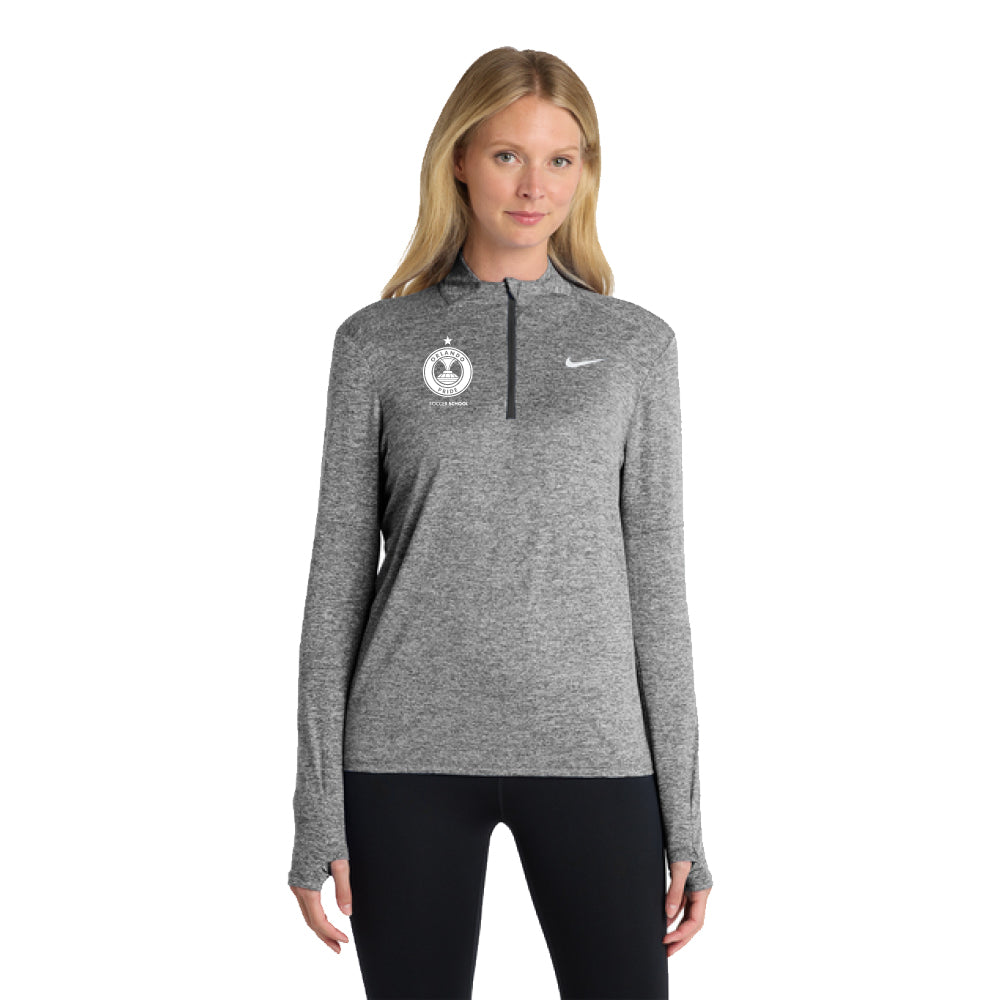 Nike - Women's Dri-FIT Element 1/2-Zip Top - Black Heather
