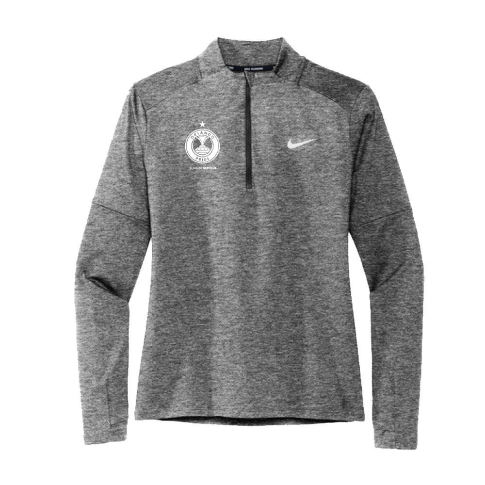 Nike - Women's Dri-FIT Element 1/2-Zip Top - Black Heather