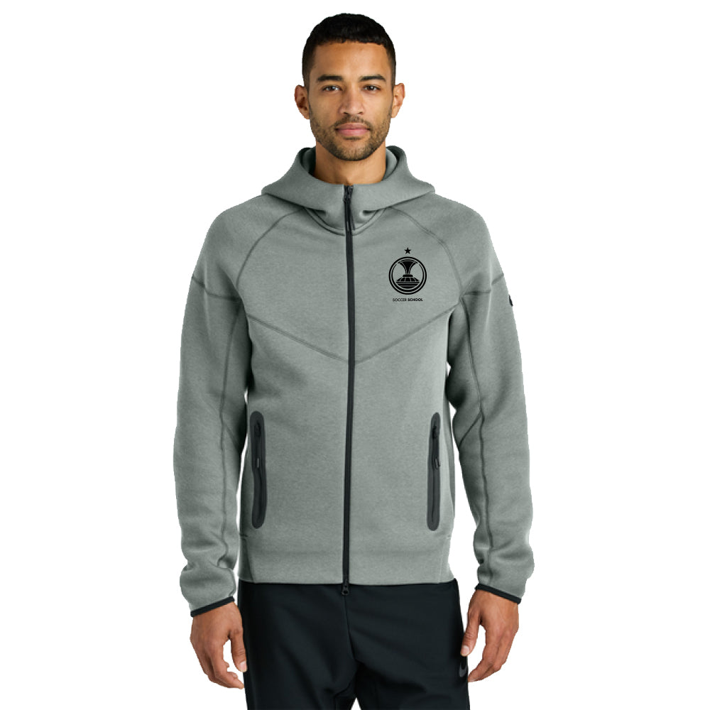 Nike - Mens Nike Tech Fleece Full-Zip Hoodie - Grey Heather