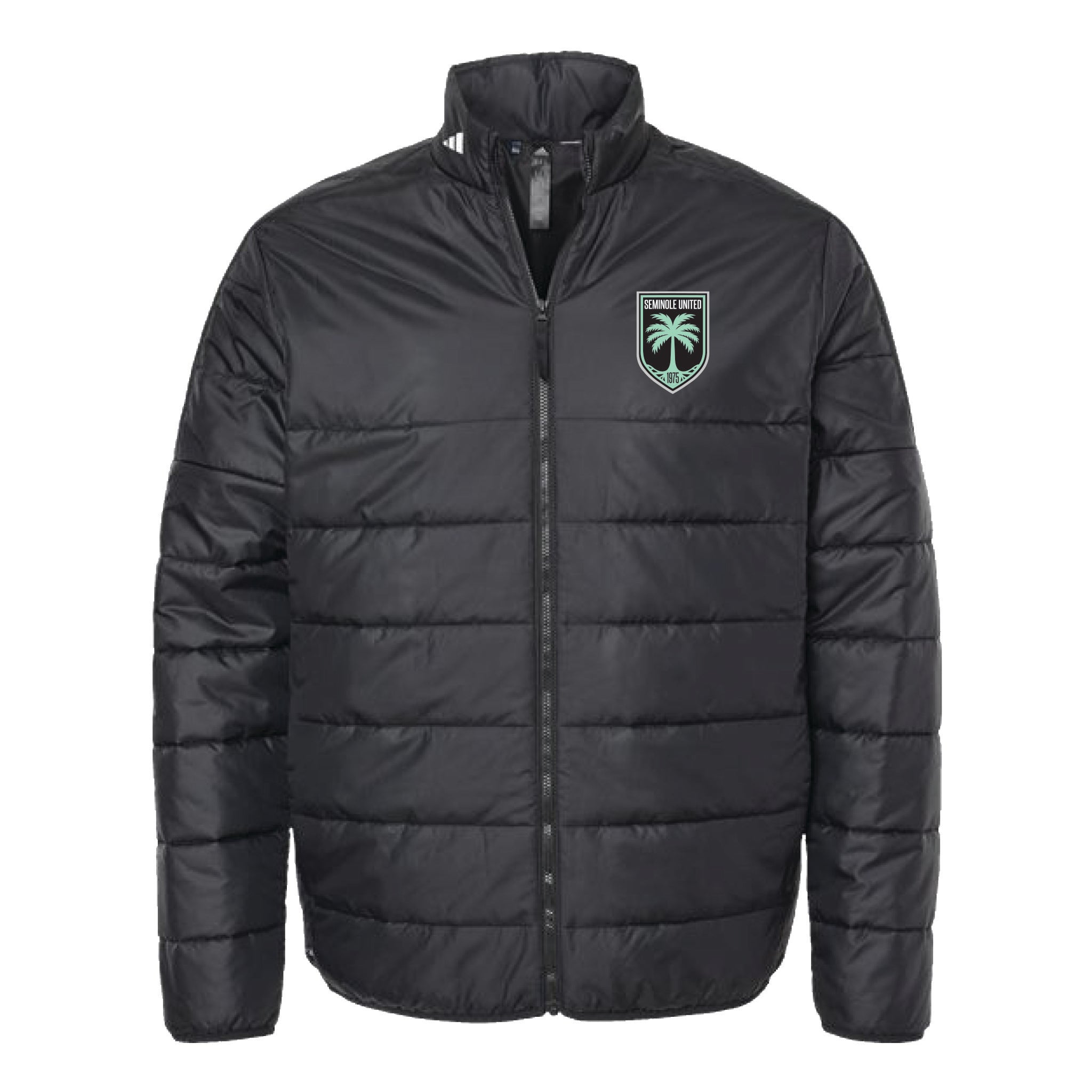 Adidas - 3 Stripes Puffer Full Zip Jacket - Black - A570