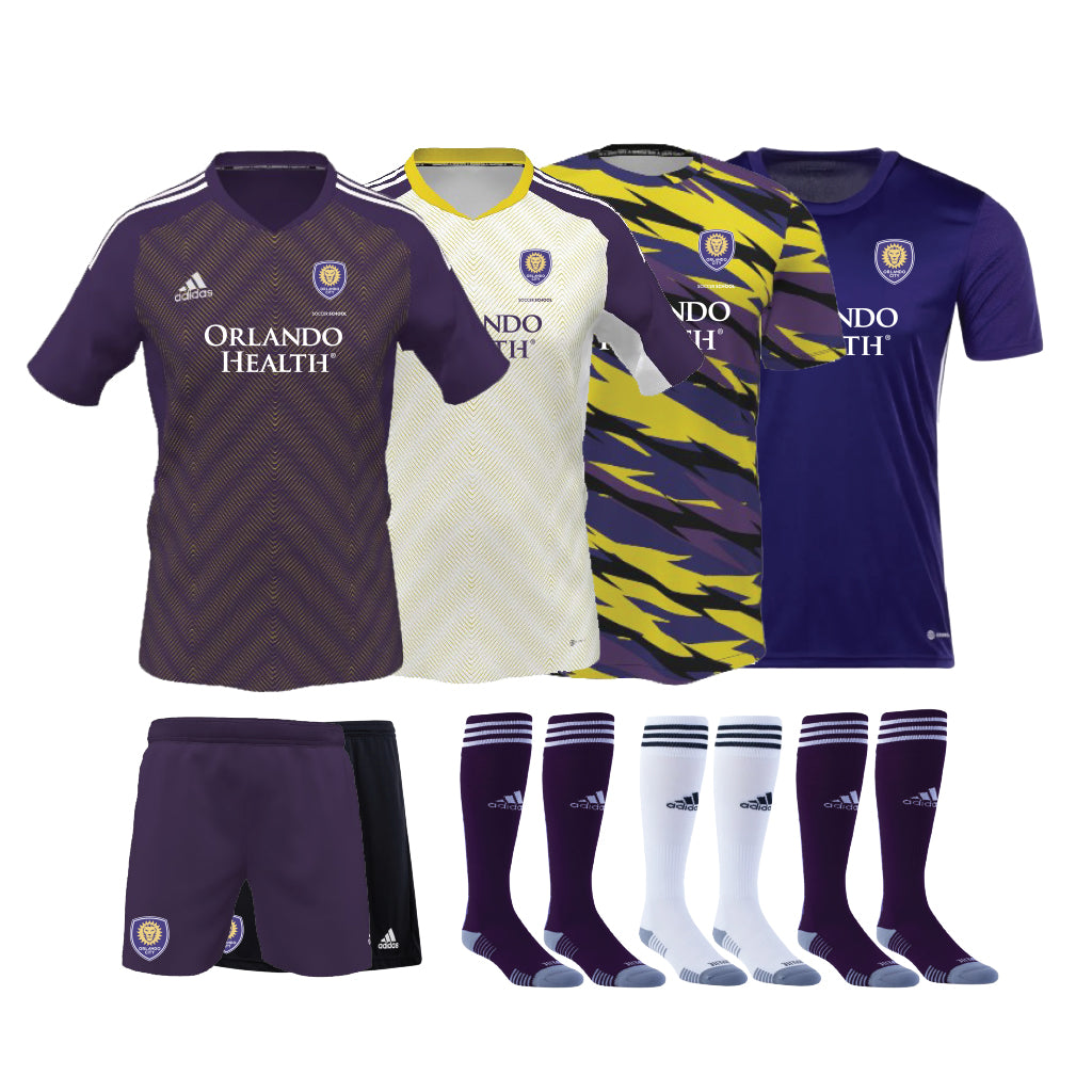 Orlando City SC - Seminole Field Player - Kit For MLS Next, MLS2, NPL, Elite, Junior Boys and Junior Girls