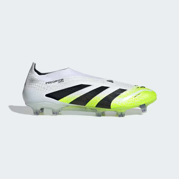 Adidas - Predator Elite LL FG - White/Yellow Laceless