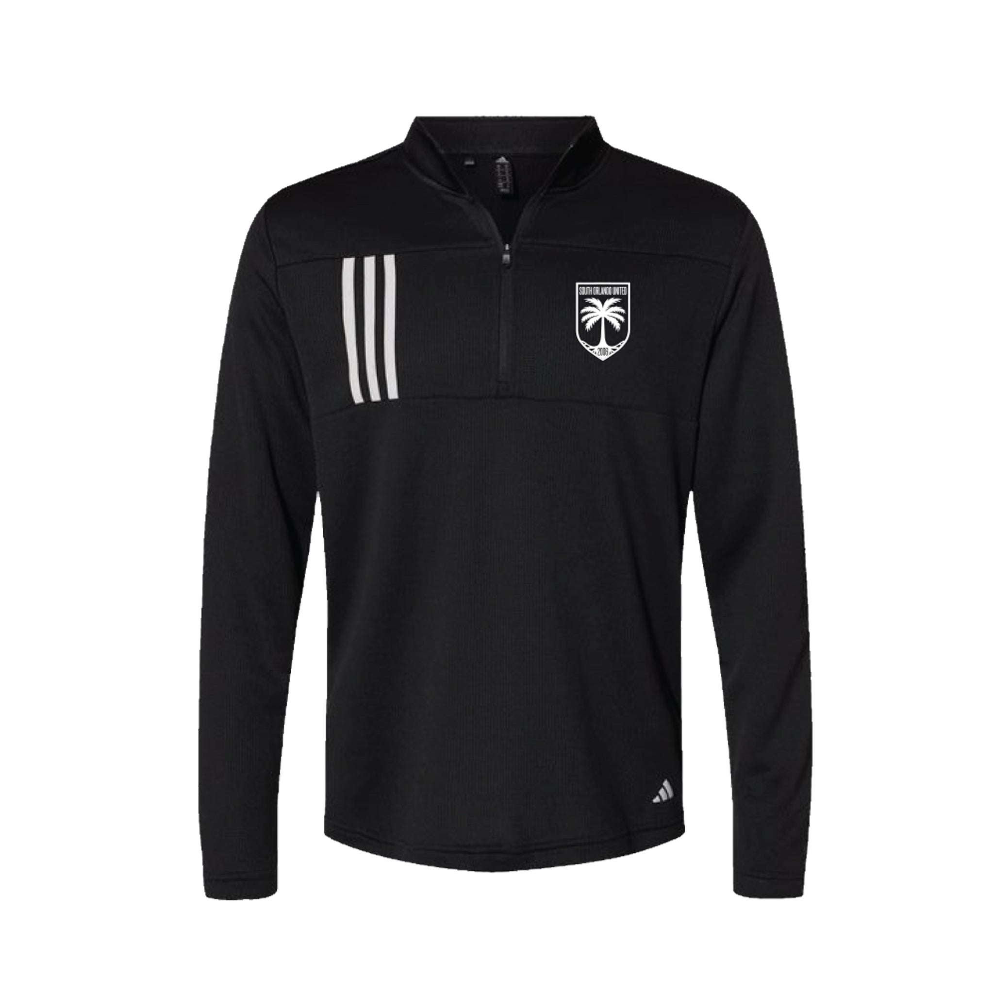 South Orlando - Adidas - Orlando City 3 Stripes 1/4 Zip - Black (Copy)