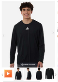 Seminole - Adidas T - Design 1  Longsleeve - Black - AT104