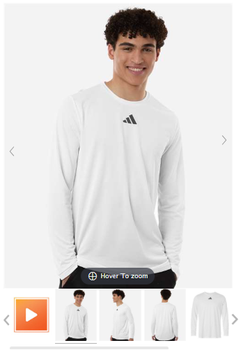 Seminole - Adidas T - Design 1  Longsleeve - White - AT104