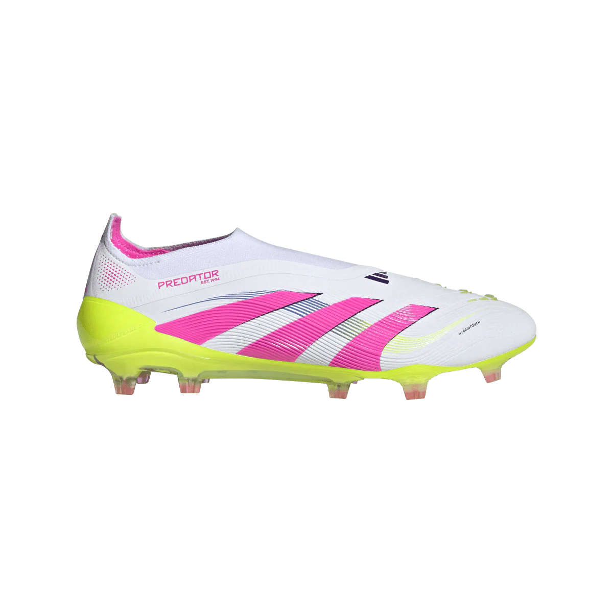 Adidas - Predator Elite LL FG - White/Pink/Yellow Laceless